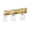 Z-Lite Fontaine 3 Light Vanity, Rubbed Brass & Clear 3035-3V-RB - alternate 5
